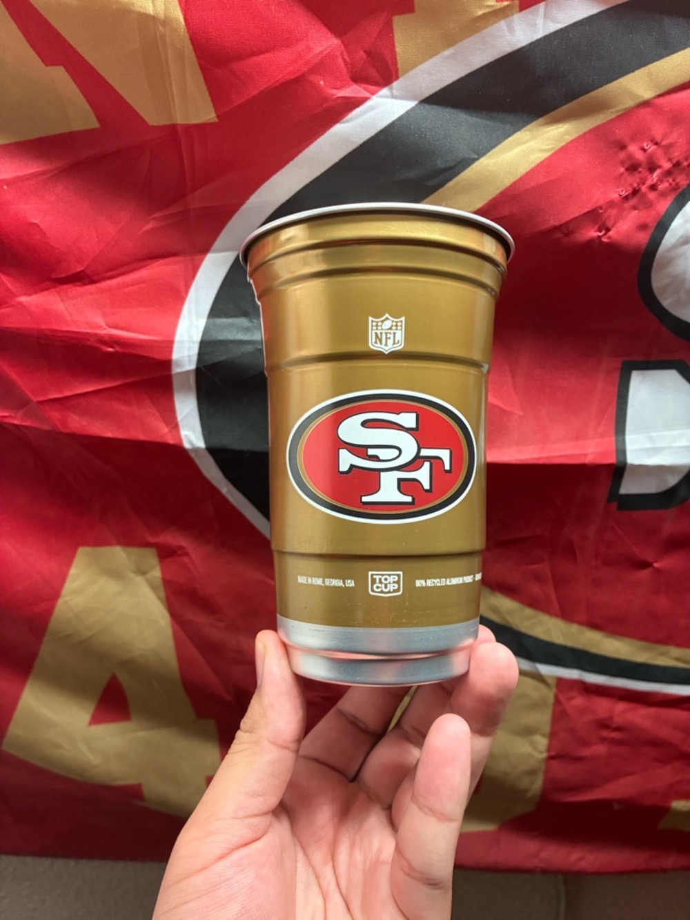 NFL San Francisco 49ers Gold Team Logo Party Cup